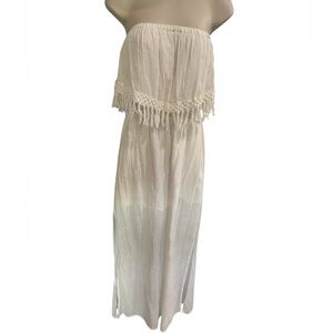 Rip Curl Strapless Boho Fringe Maxi Dress